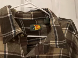 Bass Pro Button Shops Plaid Down Flannel Shirt thumbnail 2