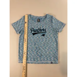 New Era NFL Team Apparel Womens Blue Heather Carolina Panthers Tee Shirt Size M thumbnail 6
