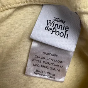 Disney Winnie the Pooh Embroidered Bee Flower T-Shirt Light‎ Yellow POSJ773-4L17 thumbnail 4