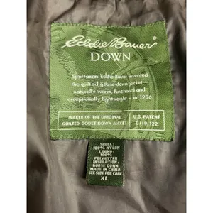 Eddie Bauer Goose Down Puffer Jacket XL Purple Quilted Full Zip Satin Finish thumbnail 5