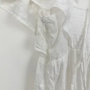 Madewell Tie Back Flutter Sleeve Tiered Midi Dress White Cottagecore US 00 NWT thumbnail 11