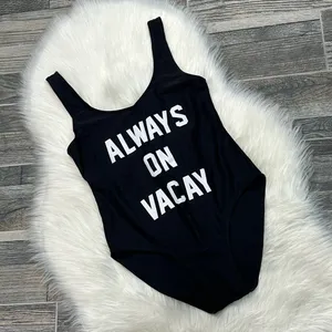 Always On Vacay One Piece Swimsuit in Black thumbnail 3