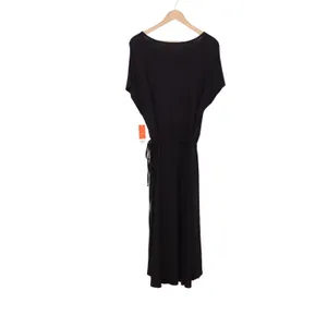EVRI Dress Womens 1X Mineral Black Wrap Tie Waist Maxi New thumbnail 5