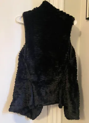 Black Fur Vest  thumbnail 7