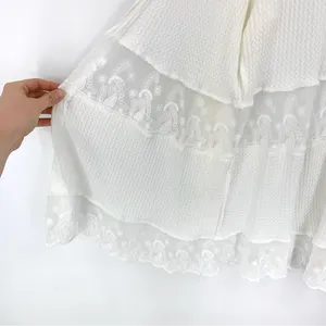 JODY California Y2K Lace Trimmed Cardigan White M thumbnail 4