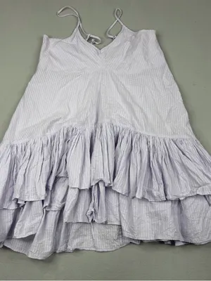 J.Crew Soft Gauze Cotton Tiered Beach Dress Lilac Purple Small BR007 thumbnail 1