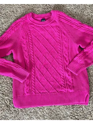 Gap 100% Cotton Cable Knit Crewneck Sweater thumbnail 1