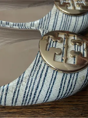 Tory Burch Reva Snakeskins Flats Size 8M thumbnail 2