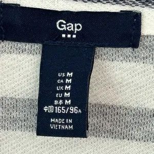 GAP horizontal Striped academia Blazer Navy White Knit Nautical Preppy Work M thumbnail 4