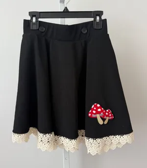 Hot Topic Midnight Hour sz S Mini‎ Mushroom Skirt Coquette thumbnail 1