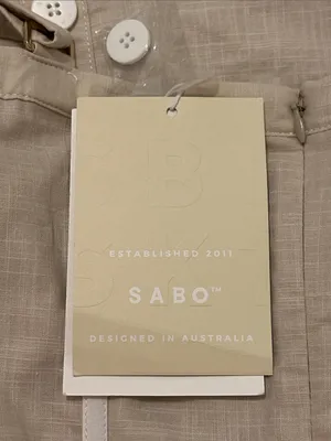 Sabo Skirt Oana Layered Button Front Dress NWT Size Medium, USA 6 Cotton Neutral thumbnail 10