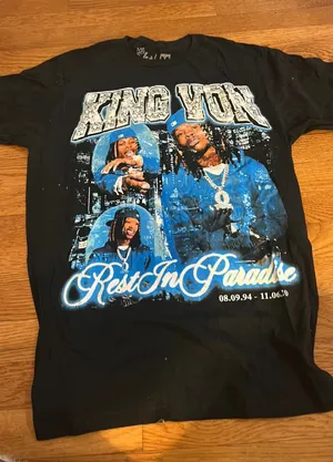 King von graphic tee shirt Black Size M thumbnail 1