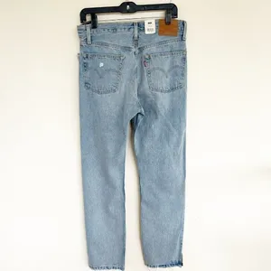 NEW Levi’s 501 Original button fly denim Jeans size 32 light blue premium thumbnail 7