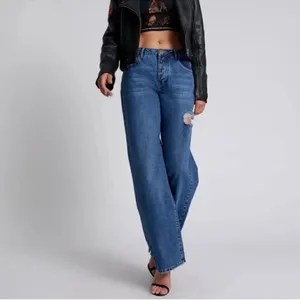 Revolve One Teaspoon Blue Mid Waist Wide Leg Jackson Jeans(Size 28) thumbnail 2