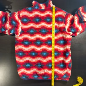 Patagonia Synchilla Snap T Fleece Pullover Women Small Red Aztec Southwest thumbnail 9