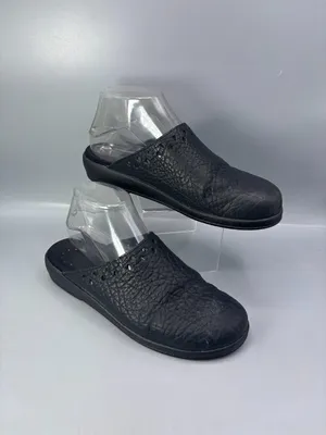 Mephisto Air-Relax Comfort Shoes Womens US 8 Black Leather Round Toe Slip On thumbnail 2