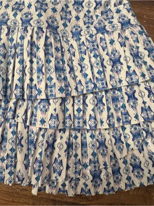 LUCKY IN LOVE Monterey Pleated Scallop Mini Skirt thumbnail 3