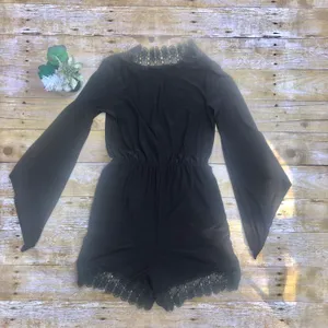 Boohoo Black Lace Stretch Romper thumbnail 4