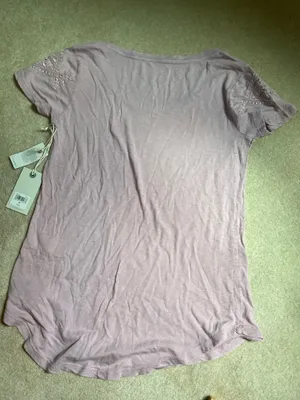 Lucky Brand Top Women’s Boho XS Semi-Sheer Pink thumbnail 6