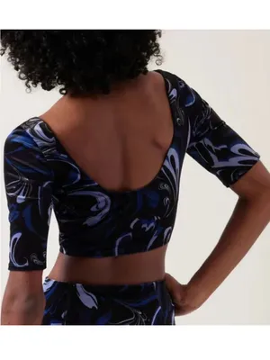 Athleta Exhilarate Velvet Crop Top thumbnail 2