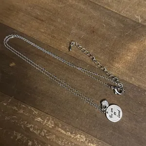 You Are So Loved Rhodium dipped pendant necklace thumbnail 5