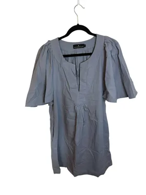 Tuckernuck Pomander Place Slate Blue Finley Flutter Sleeve Dress thumbnail 2