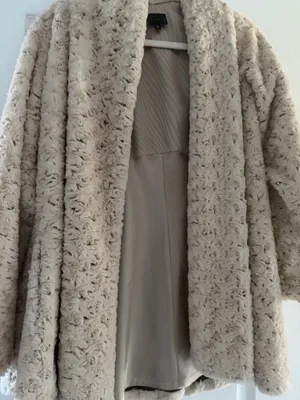 Staples Faux Fur open front coat jacket thumbnail 7