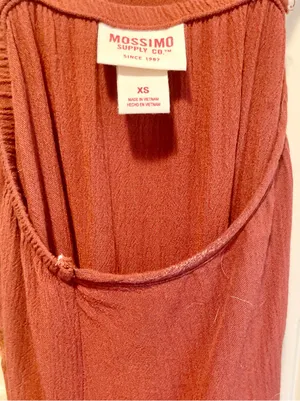 Mossimo Supply Co. Rust-Red Embroidered Spaghetti-Strap m Dress Sz XS thumbnail 3