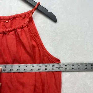 Tommy Bahama womens S Linen‎ Dress Sleeveless Coral Halter Neck Casual Sundress thumbnail 2