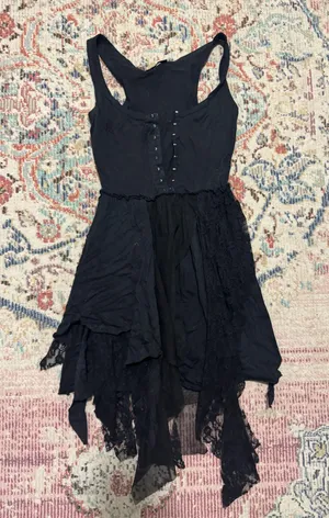 Hot topic, goth mini dress size small no size tag thumbnail 1