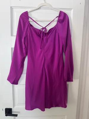 Mod On Trend Long Sleeve Silk Dress thumbnail 2