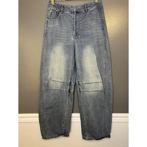 Jeans Womens M Blue Medium Wash High Rise Relaxed Tapered Seamed Denim thumbnail 2