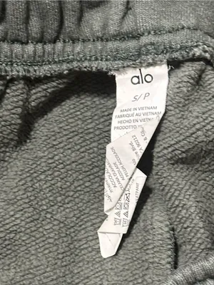 ALO Yoga Women’s Size S Army Olive Green Fleece Joggers Sweatpants thumbnail 5