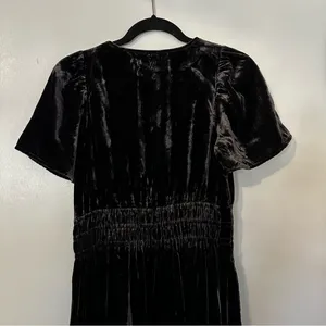 Anthropologie Somerset Velvet Maxi Dress Womens Small Black thumbnail 9