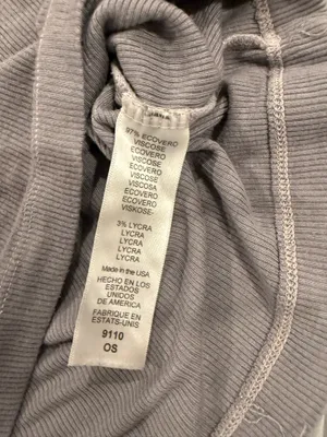 Michael Stars Long Sleeve Grey Ribbed Shirt thumbnail 3