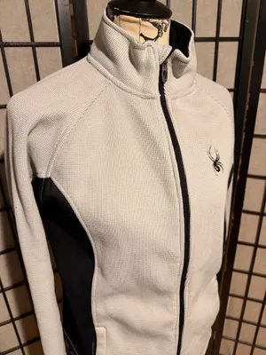 Spyder bicolor textured granular sport athletic outdoor fit winter soft inside thumbnail 2