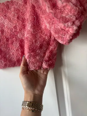 Pink Floral Boutique Crop Top thumbnail 5