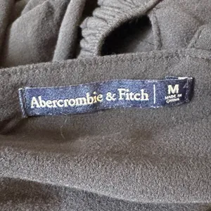 Abercrombie & Fitch Jumpsuit‎ Tie Back Viscose Black Size M Wide Leg Boho Chic thumbnail 3