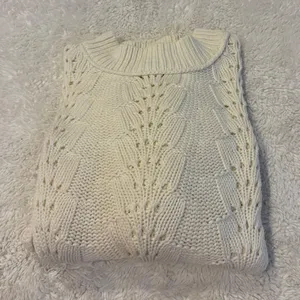 Free People Womens Cropped Bell Song Knit in Bone Sweater Boho Indie Casual Sz L thumbnail 1