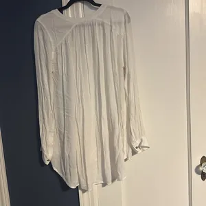 Free People tunic loose flowy size medium M great lines stain on front thumbnail 6