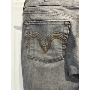 7 For All Mankind Womens Kate Crop Gray Straight Leg Jeans‎ Size 32 Made USA thumbnail 7