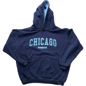 Unisex Navy Blue Cozy Chicago Sweatshirt size XL thumbnail 1