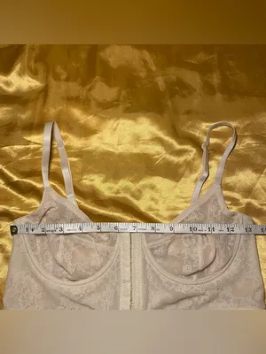 Y2K Ivory Lace Longline Bustier Bralette thumbnail 6