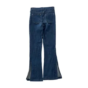 Vintage 90s Bebe Jeans Mid-Rise Flare Cowgirl Slit Blue Y2K Women's Size 4 thumbnail 3