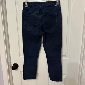 Mother Denim Midnight Blue Wash High Waisted Looker Ankle‎ Fray Jeans thumbnail 7