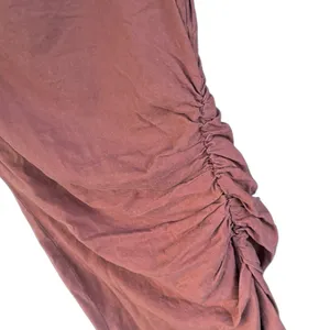 Anthropologie The Maya Linen Blend Ruched Dress Brown Size Small thumbnail 5