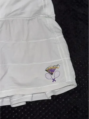 Lululemon Pace Rival Skirt II Regular Wildcats Logo Stretch White Size 6 thumbnail 3