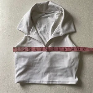 Gilly Hicks White Halter Crop Tank XXS Soft Girl Y2K Active Top thumbnail 5
