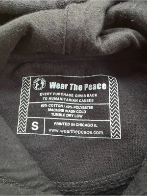 Wear The Peace Black Watermelon Palestine Map Pullover Hoodie Sweatshirt Small thumbnail 4