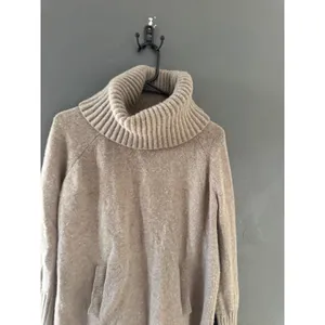 Gap Womens Lambswool Blend Cowl Neck Sweater Taupe Tan‎ Pockets Small thumbnail 2